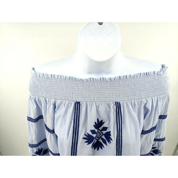 Anthropologie THML  Dress Off Shoulder Embroidered - Picture 4 of 12